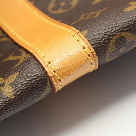 LOUIS VUITTON Authentic Brown Monogram Leather Keepall 55 Boston Bag - Picture 9 of 10